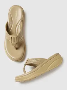 Marc Loire Beige PU Work Flat Form Heels