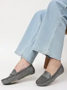 Marc Loire Women Grey PU Loafers