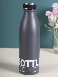 MARKET99 Grey Printed Vacuum Insulated Stainless Steel Water Bottle  750 ml