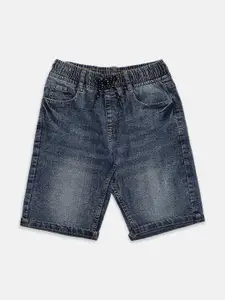 Pantaloons Junior Boys Blue Washed Denim Shorts
