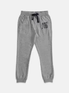 Pantaloons Junior Boys Grey Solid Cotton Jogger