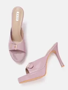 ELLE Women Solid Stiletto Heels with Buckle Detail