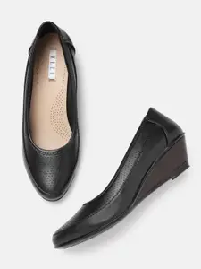 ELLE Women Solid Perforated Wedge Heels