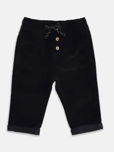 Pantaloons Baby Boys Navy Blue Solid Trousers