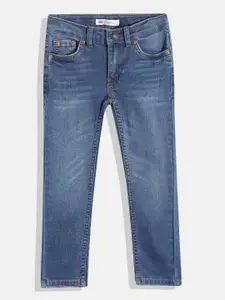 Levis Boys Blue Skinny Fit Light Fade Stretchable Jeans