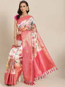 Silk Land Banaras Art Silk Woven With Digital Print Saree