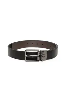 Tommy Hilfiger Men Black Reversible Leather Belt