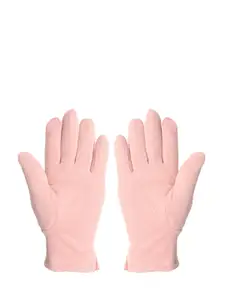 FabSeasons Women Peach-Colored Solid Gloves