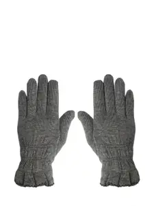 FabSeasons Women Grey Solid Gloves