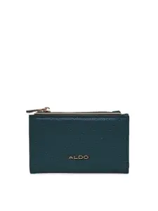 ALDO Women Green PU Two Fold Wallet