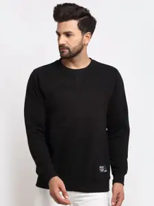 Club York Men Black Solid Sweatshirt