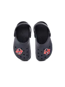 toothless Boys Navy Blue & Red Rubber Clogs