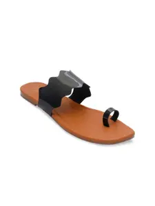 Padvesh Women Black One Toe Flats