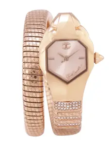 Just Cavalli Women Printed Dial & Wrap Around Straps Analogue Watch JC1L113M0035