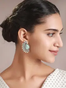 Priyaasi Silver-Toned Contemporary Studs Earrings