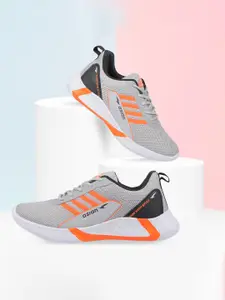 ASIAN Men Grey Mesh Running Sports Shoes