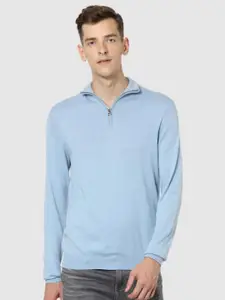 Celio Men Blue Solid Pullover