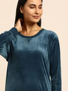 Triumph Women Solid Velvet Lounge T-shirt