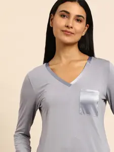 Triumph Women Climate Aloe Vera Fabric Anti Bacterial Full Sleeve Lounge Top