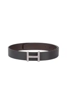 Tommy Hilfiger Men Black & Brown Reversible Leather Belt