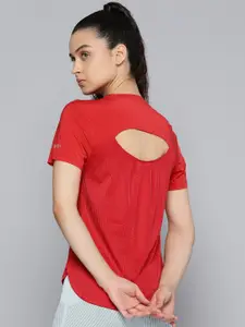 Fitkin Women Red Solid T-shirt