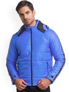 Being Human Men Blue Washed Cape Jacket