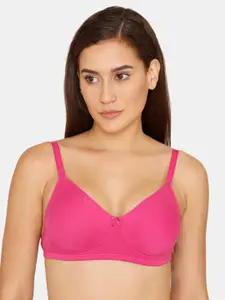 Zivame Red Non Padded & Non Wired Solid Bra