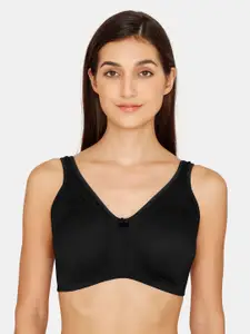 Zivame Black Non Padded & Non Wired Solid Bra