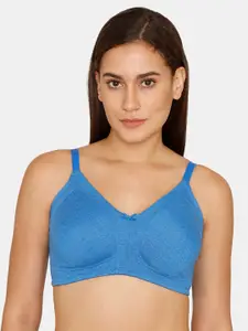 Zivame Blue Non Padded & Non Wired Solid Bra