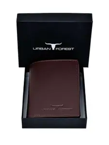 URBAN FOREST Men Leather Three Fold Wallet