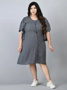 PrettyPlus by Desinoor.com PrettyPlus by Desinoor com Plus Size Grey A-Line Dress