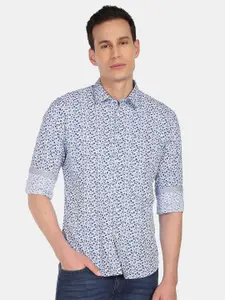 AD By Arvind Men Multicoloured Slim Fit Printed Pure Cotton Casual Shirt