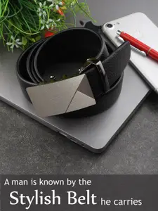 ZORO Men Black Solid Formal Belt