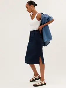 Marks & Spencer Women  Solid Straight Skirt