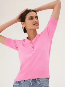 Marks & Spencer Women Pink Pullover