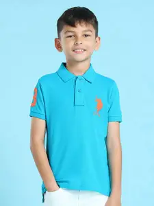 U.S. Polo Assn. U S Polo Assn Boys Blue Polo Collar T-shirt