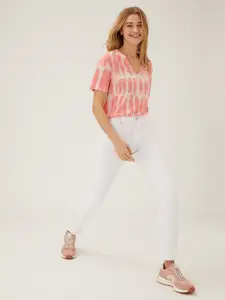 Marks & Spencer Pink Tie and Dye Print Top