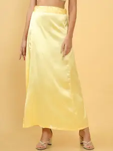 Soch Women Yellow Solid Saree Shapewear