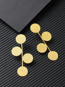 Jazz and Sizzle Gold Plated Contemporary Drop Earrings