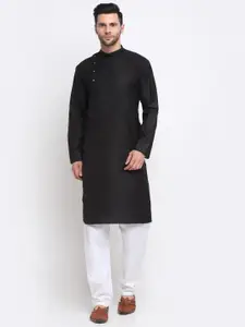 KRAFT INDIA Men  Angrakha Pure Cotton Kurta with Pyjamas
