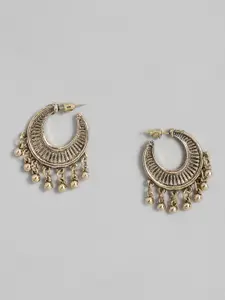 Sangria Gold-Toned Circular Half Hoop Earrings