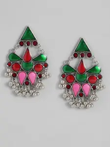 Sangria Geometric Shape Drop Earrings