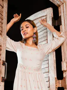 Sangria Enamelled Crescent Shaped Drop Earrings