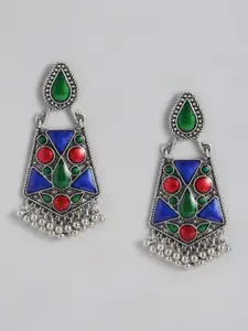 Sangria Geometric Shape Drop Earrings