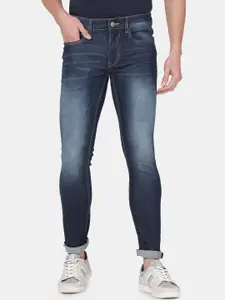 Llak Jeans Men Blue Skinny Fit Heavy Fade Stretchable Jeans