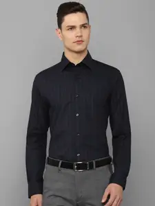 Louis Philippe Men Navy Blue Striped Formal Shirt