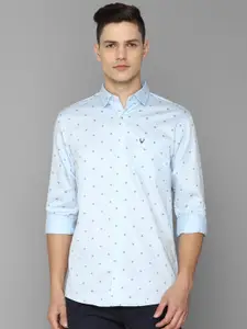 Allen Solly Men Blue Slim Fit Printed Cotton Casual Shirt