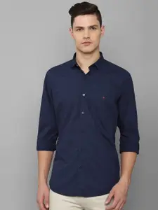 Louis Philippe Sport Men Navy Blue Slim Fit Pure Cotton  Casual Shirt