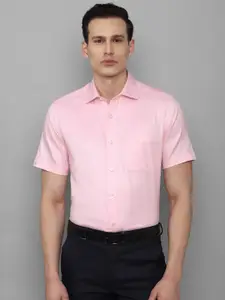 Louis Philippe Men Pink Pure Cotton Formal Shirt