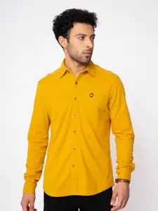 Royal Enfield Men Yellow Solid Casual Shirt